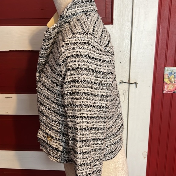 NWT Monteau Tweed Blazer Black and White S - Picture 3 of 9